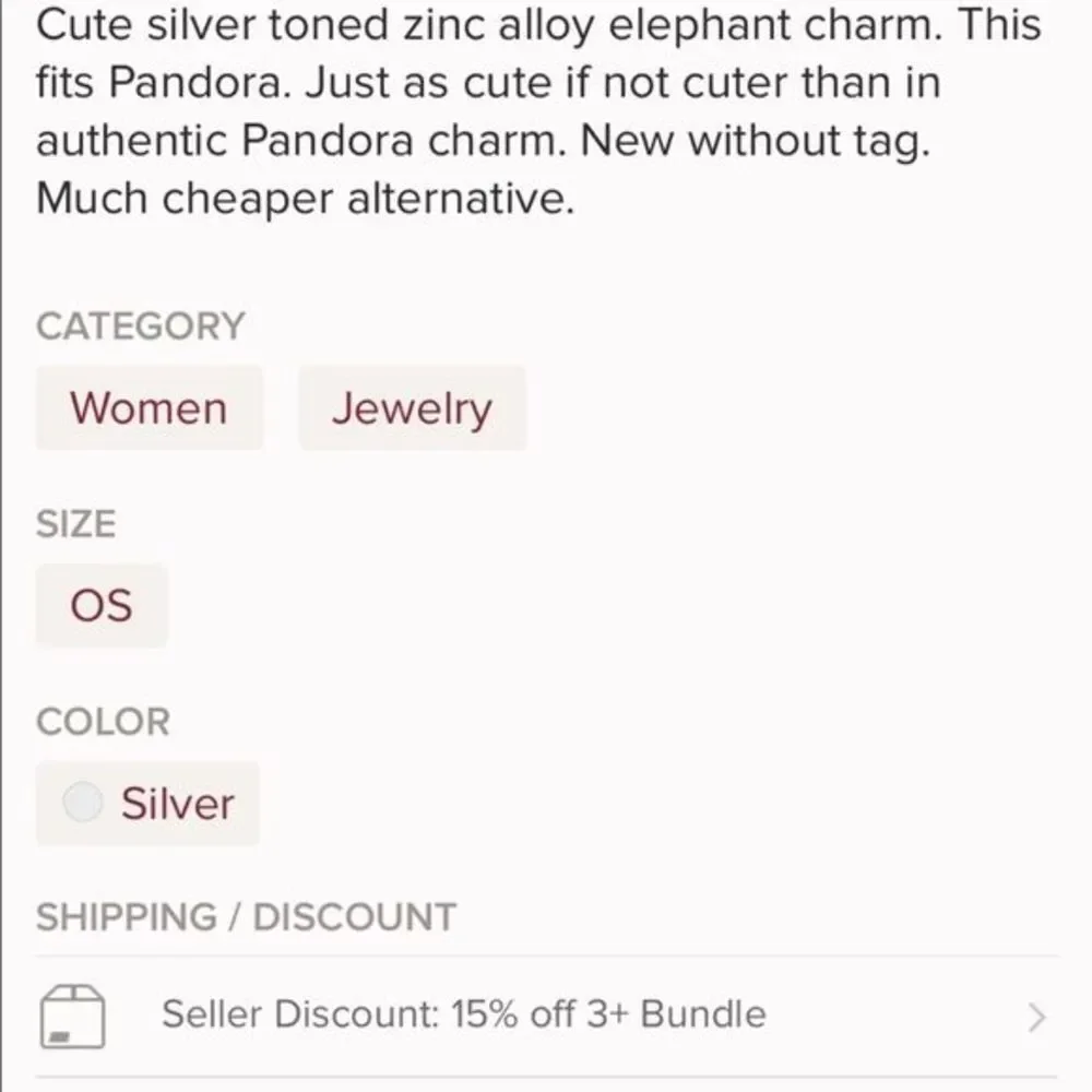 Elephant charm  - Picture 4 of 4